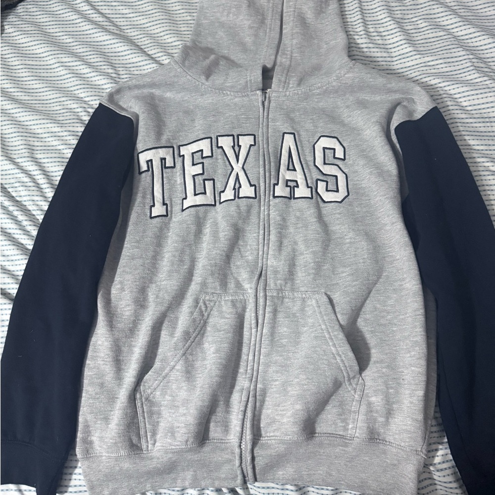 Gray and Black Texas Hoodie